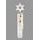 Vianočné dekoračné stĺp s hviezdou biely, 72,5x17 cm