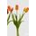 Umělá květina svazek tulipánů 5ks červený/oranžový 1ks, 40 cm