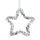 Vánoční ozdoba hvězda s flitry 1ks, 10 cm
