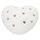 Porcelánová dekorace srdce s LED osvětlením bílé, 8,5x10x5 cm
