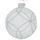Vánoční skleněná ozdoba s flitry bílá 1ks, 8 cm
