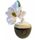 váza Iris 17 cm bielo hnedá