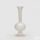 Skleněná váza Collounge bílá, 41x16 cm
