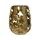 Vianočný kovový svietnik s hviezdami zlatý, 15,5x12,5 cm