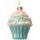 Vánoční skleněná ozdoba cupcake 1ks, 8,2x8,2x10,4 cm