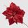 Vánoční hvězda na klipu červená, 30 cm