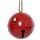 Vánoční dekorace kovová rolnička na zavěšení červená 1ks , 24,5-28 cm