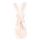 Velikonoční dekorace semišový stojící zajíc růžový/bílý 1ks, 10x9x30 cm