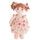 Plyšová bábika Nadinka v kvetovaných šatách, 25 cm