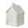 Vánoční keramická ozdoba malý domeček bílý 1ks, 4x4x6,5 cm