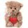 Plyšový medvídek Lovely Anton se srdcem, 25 cm