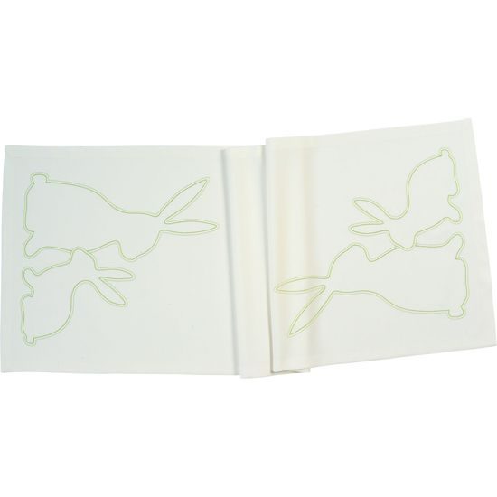 Behúň na stôl Hopps bielo-zelený 50x150cm, Sander