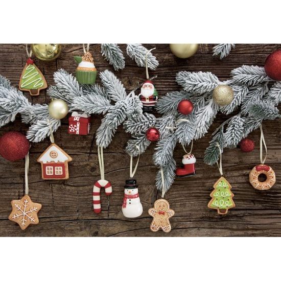 Vianočná porcelánová ozdoba vianočné motívy Christmas Decorations 1ks, Easy Life