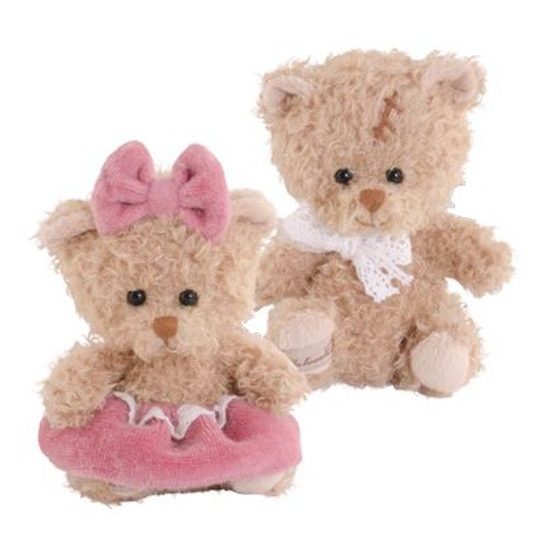 Plyšový medvídek Cupcakes holka/kluk hnědý 1ks, 10 cm