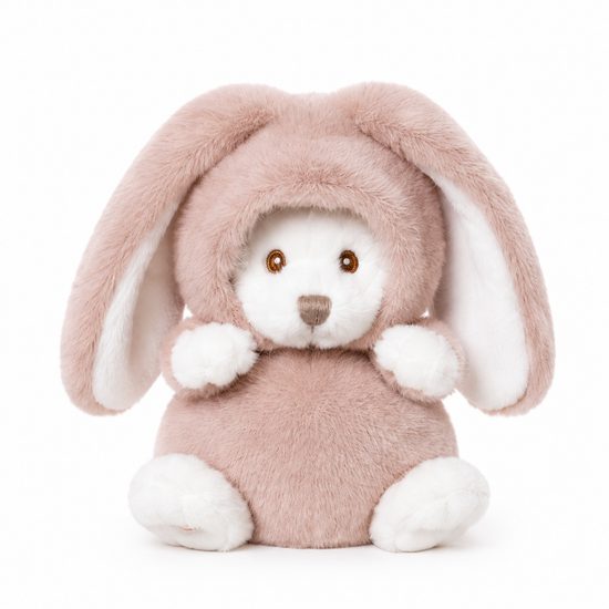 Plyšový medvídek Ziggy Pastelle zajíček tmavě růžový, 15 cm
