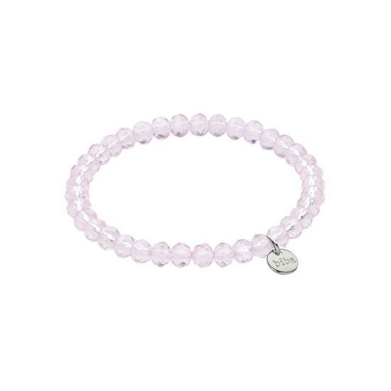 Náramek se skleněnými krystaly Rosé růžový 3-8mm 1ks, 18 cm