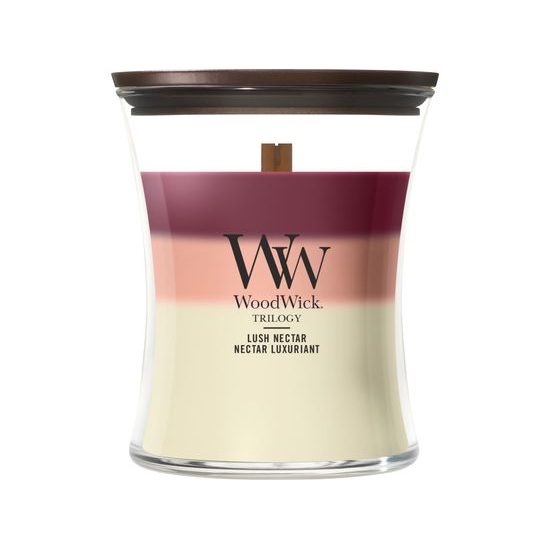 WoodWick - Trilogy Lush Nectar svíčka váza střední, 275 g