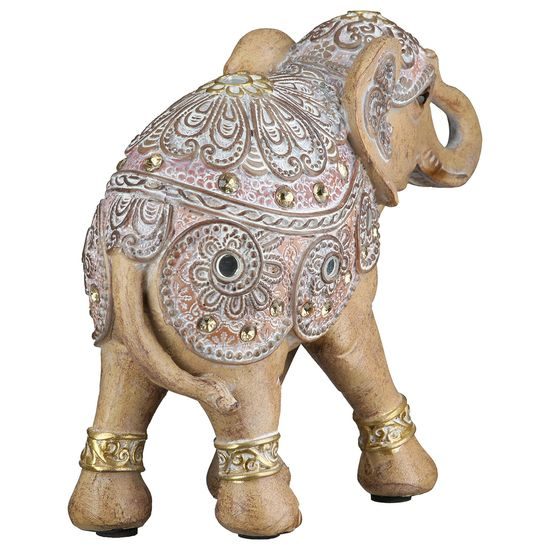 Dekorace figura slon Elody hnědý, 5x15x13 cm