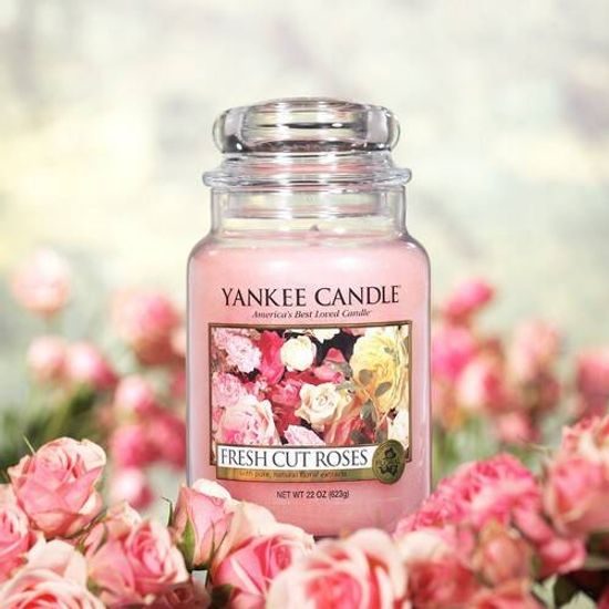 Yankee Candle Classic vonná svíčka Fresh Cut Roses 411 g