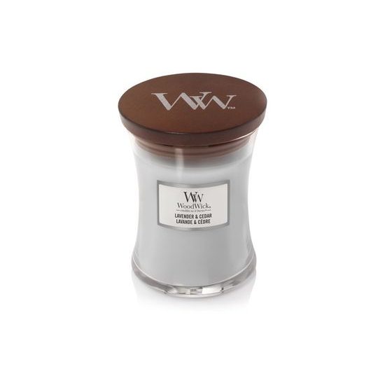 Woodwick - Sviečka Levanduľa a céder, stredná váza 275 g