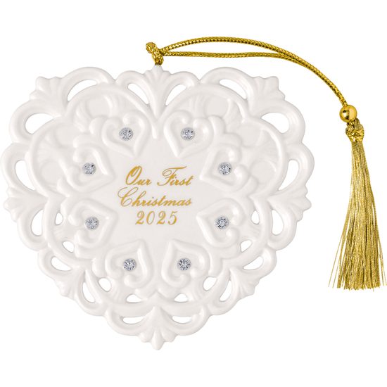 Christmas Classic Vánoční ozdoba srdce 2025, 10,5x9,5x0,7 cm, Villeroy & Boch