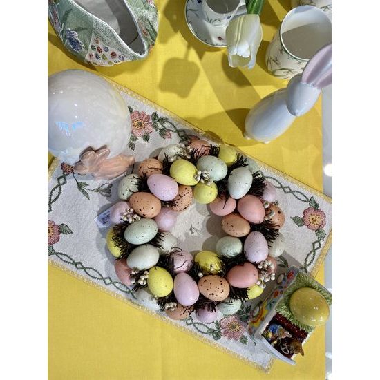 Veľkonočný veniec z vajíčok mix farieb, 30x8 cm