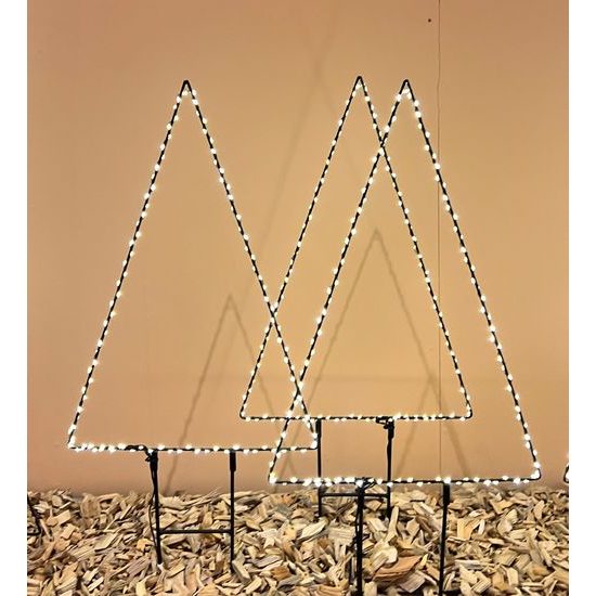 Vianočná dekorácia strom na zapichnutie do kvetináča 330 LED 3ks, 60x32x47 cm