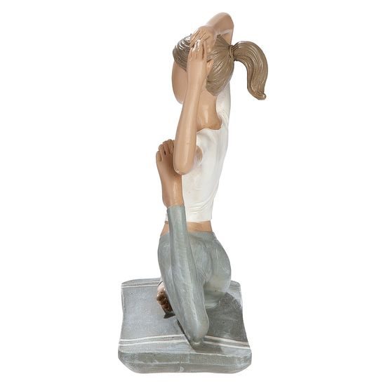 Dekorace figura žena jogínka Hannah, 5,5x14x14 cm