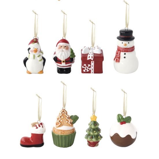 Vianočná porcelánová ozdoba vianočné motívy Christmas Decorations 1ks, Easy Life