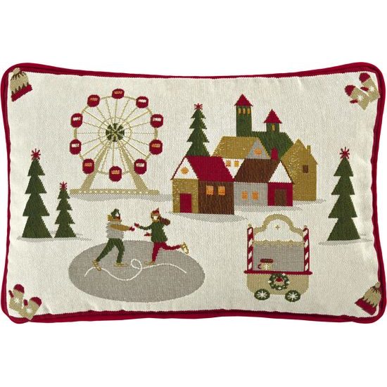 Vánoční gobelínový polštář s výplní X-mas Joyride 32x48 cm, Sander