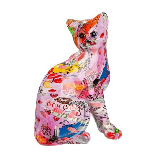 Dekorace figura kočka Ooh Lala, 16x21x29 cm