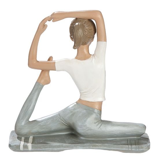 Dekorace figura žena jogínka Hannah, 5,5x14x14 cm