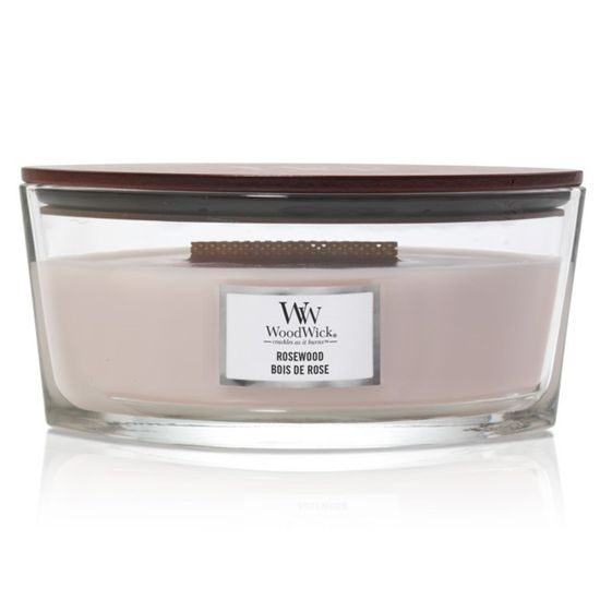 Woodwick - Rosewood, sviečka loď 453.6 g