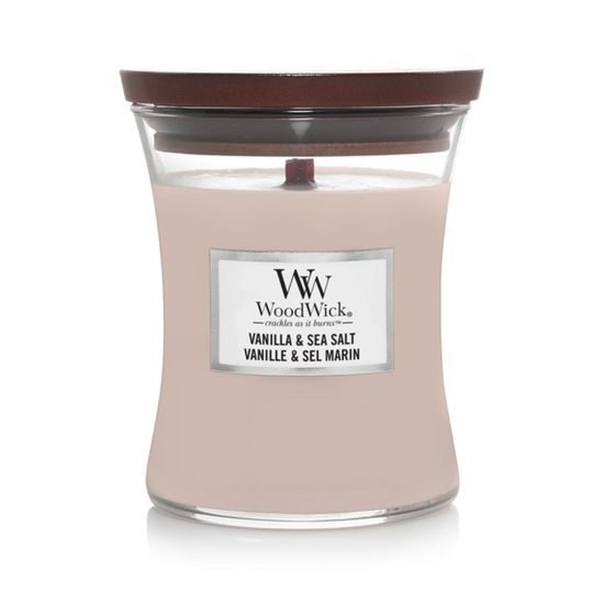 WoodWick - Sea Salt & Vanilla svíčka váza střední, 275 g