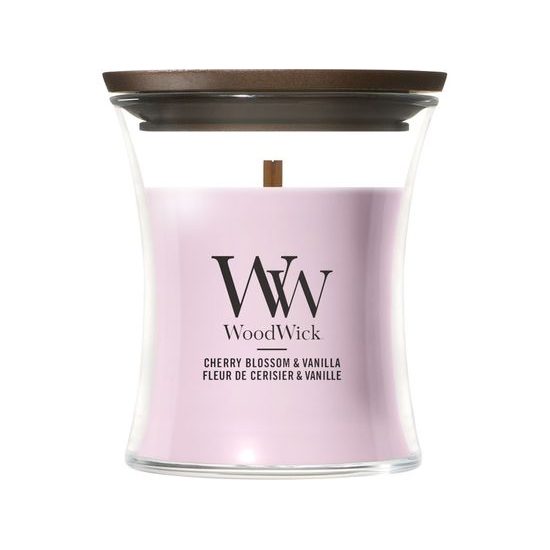 WoodWick - Cherry Blossom & Vanilla svíčka, váza malá 85 g