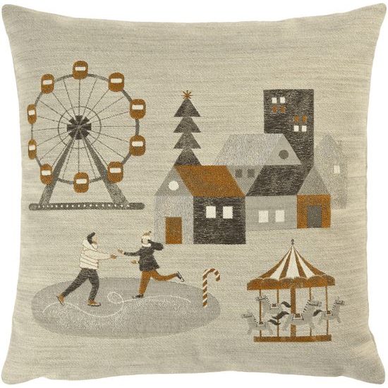 Obliečka na vankúš Market Square sivá 50x50cm, Sander