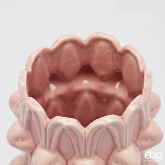 Keramická váza Easter Rabbit růžová, 32x16 cm