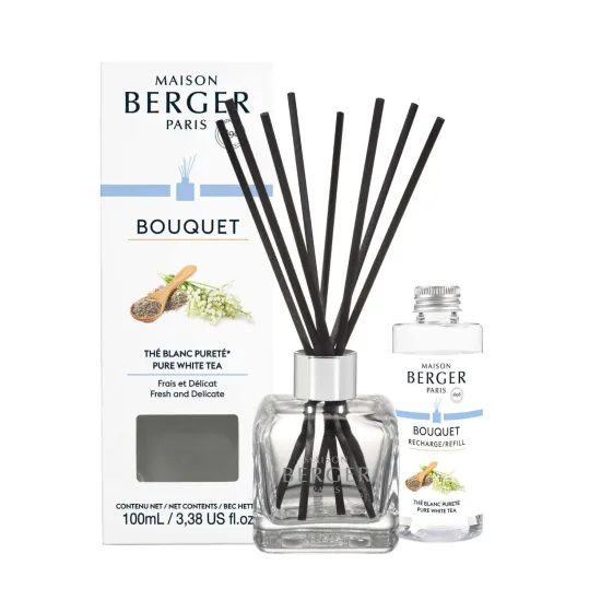 Maison Berger Paris - Aroma difuzér Cube, Čistý bílý čaj 100 ml