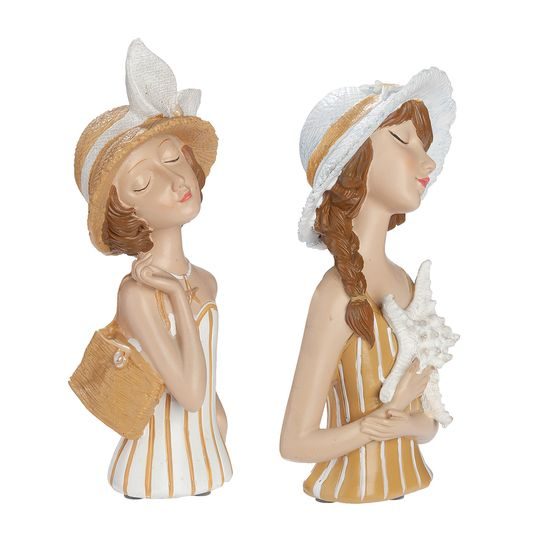 Dekorace figura letní žena Lady Louise 1ks, 7x10,5x21,5 cm