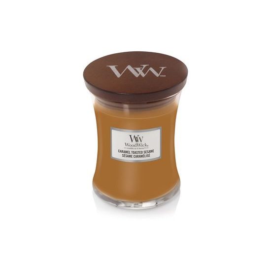 Woodwick Caramel Toasted Sesame, váza stredná 275 g