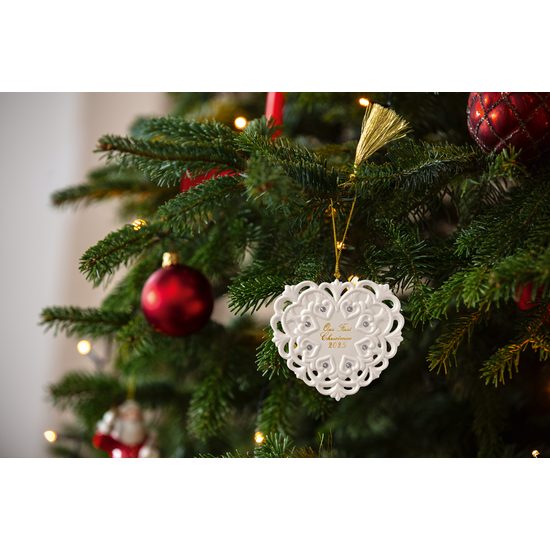 Christmas Classic Vánoční ozdoba srdce 2025, 10,5x9,5x0,7 cm, Villeroy & Boch