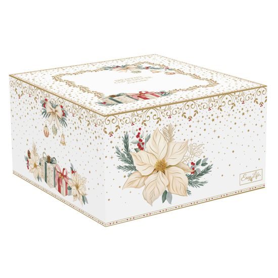 Vánoční snídaňový šálek a podšálek White Elegance 370ml, Easy Life