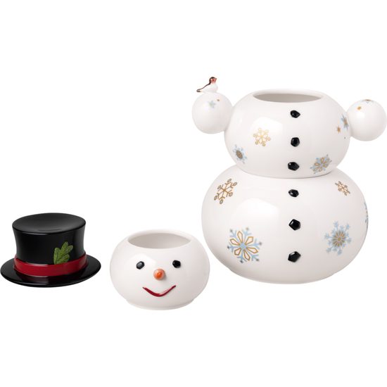 Christmas Toys Memory dekorace Sněhulák dóza 20,5x18x31 cm, Villeroy & Boch