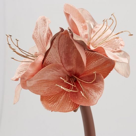 Umělá květina Amaryllis růžový, 69 cm
