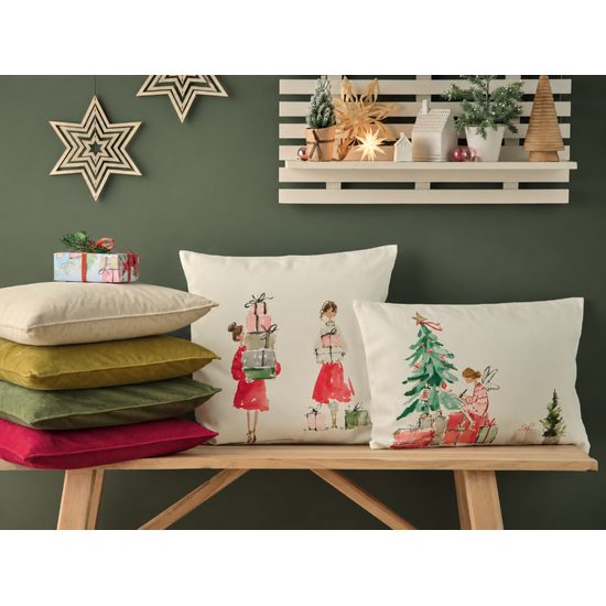 Vianočná obliečka na vankúš Xmas Shopping 45x45 cm, Sander