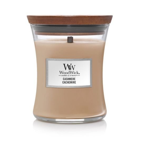 WoodWick - Cashmere svíčka, váza střední 275 g