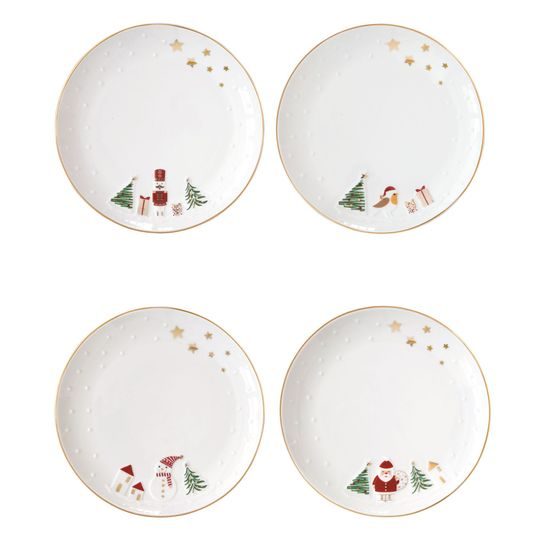 Vianočná porcelánová súprava tanierov 2ks Let it Snow 16 cm, Easy Life