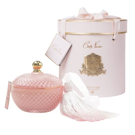 Côte Noire - Round Art Deco sviečka Pink & Gold, Ružové šampanské