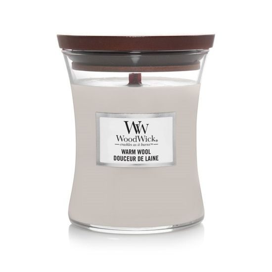 WoodWick - Warm Wool svíčka váza střední, 275 g