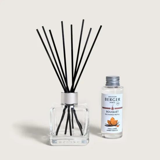 Maison Berger Paris - Aróma difuzér Cube, Jantárový tabak 100 ml